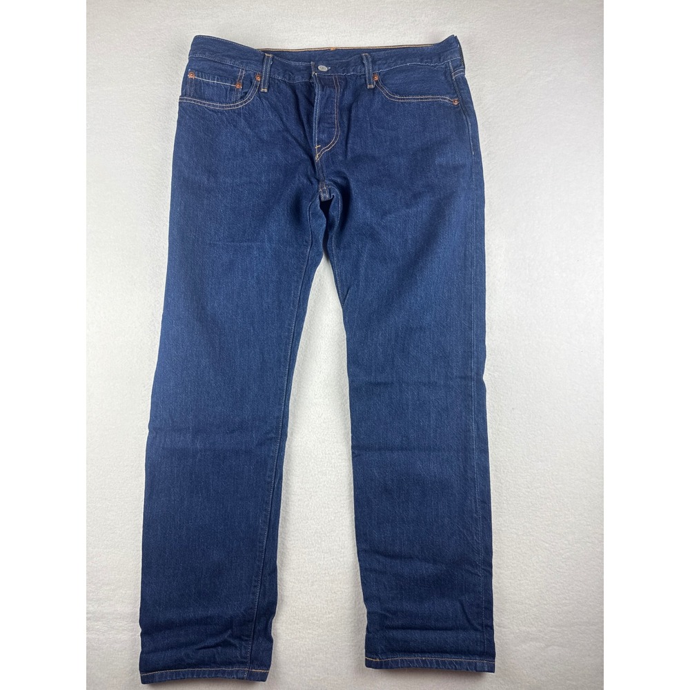 Levis 501 CT Custom Tapered Jeans Dark Wash Indigo Button Fly 32x34